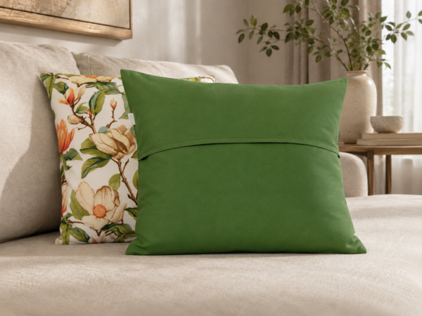 Poszewki 40x40 magnolie zielone bawełna | HandmadebyAmia