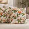 Poszewki 40x40 magnolie zielone bawełna | HandmadebyAmia