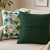Poszewki 40x40 bawełna – zielone palmy geometryczne boho | HandmadebyAmia