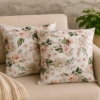 Poszewki 40x40 bawełna – eleganckie kwiaty beż róż | HandmadebyAmia