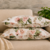 Poszewki 40x40 bawełna – eleganckie kwiaty beż róż | HandmadebyAmia