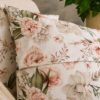 Poszewki 40x40 bawełna – eleganckie kwiaty beż róż | HandmadebyAmia