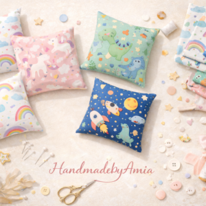 .💙💙Komplet 2 szt poszewki 40x40 cm granatowe kwiaty na białym tle eleganckie 100% bawełna HandmadebyAmia