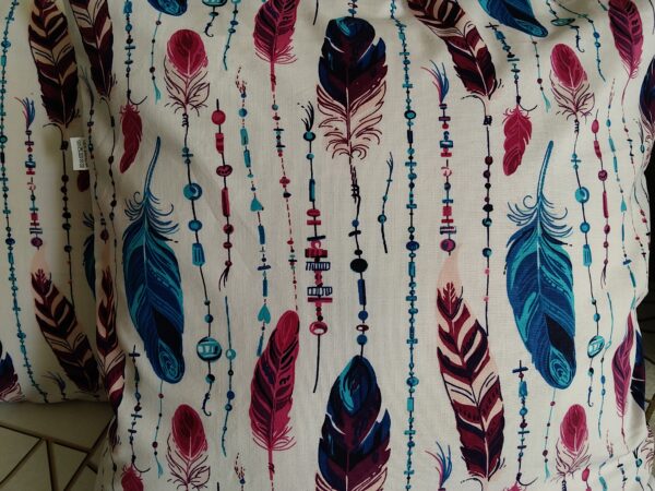 🪶🪶Komplet 2 szt poszewki 40x40 cm pióra boho kolorowe  100% bawełna HandmadebyAmia