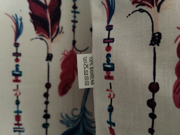 🪶🪶Komplet 2 szt poszewki 40x40 cm pióra boho kolorowe  100% bawełna HandmadebyAmia