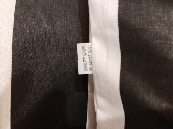 🖤🤍Komplet 2 szt poszewki 40x40 cm pasy czarno białe nowoczesne minimalizm 100% bawełna HandmadebyAmia