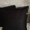 Komplet 2 szt poszewki 40x40 cm czarne z koronką eleganckie glamour 100% bawełna HandmadebyAmia