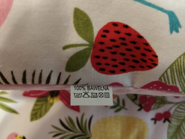 🦩🦩Komplet 2 szt poszewki 40x40 cm flamingi tropikalne liście różowy tył 100% bawełna HandmadebyAmia