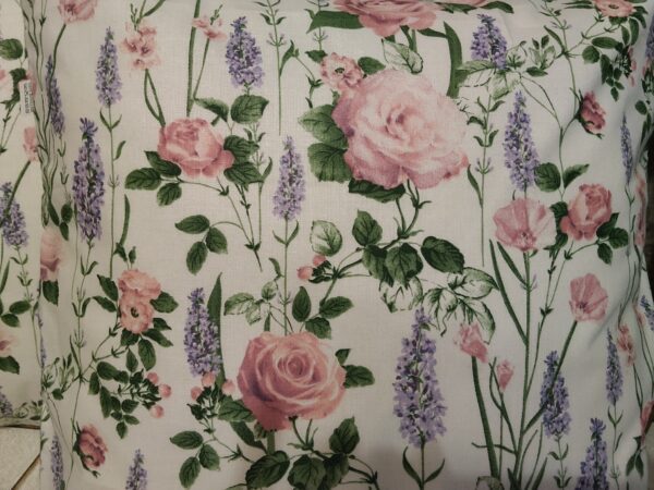 🌸🪻🍃Komplet 2 szt poszewki 40x40 cm róże lawenda romantyczne kwiatowe 100% bawełna HandmadebyAmia