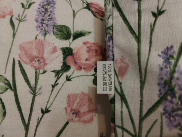 🌸🪻🍃Komplet 2 szt poszewki 40x40 cm róże lawenda romantyczne kwiatowe 100% bawełna HandmadebyAmia