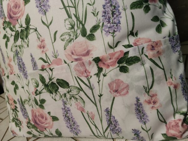 🌸🪻🍃Komplet 2 szt poszewki 40x40 cm róże lawenda romantyczne kwiatowe 100% bawełna HandmadebyAmia