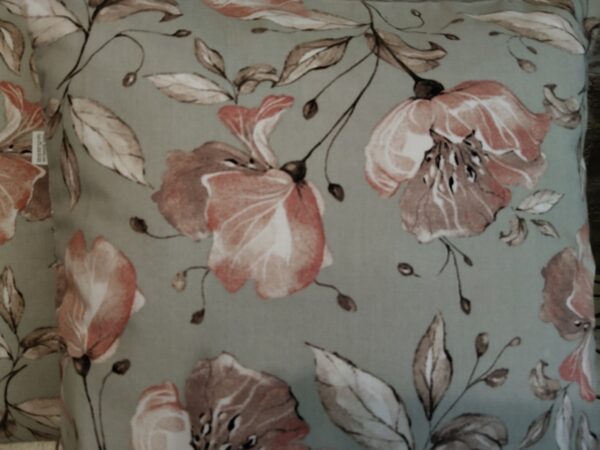 .🪷🌺Komplet 2 szt poszewki 40x40 cm kwiaty szare eleganckie boho 100% bawełna HandmadebyAmia