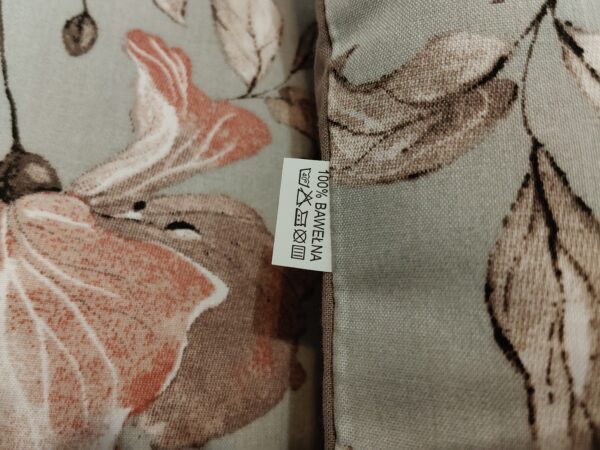 .🪷🌺Komplet 2 szt poszewki 40x40 cm kwiaty szare eleganckie boho 100% bawełna HandmadebyAmia