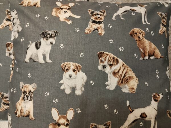 🐾🐶🐕🐩🐾Komplet 2 szt poszewki 40x40 cm pieski szare dla miłośnika psów 100% bawełna HandmadebyAmia