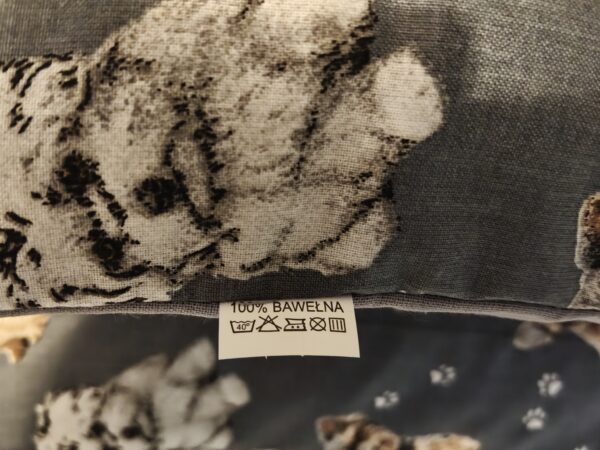 🐾🐶🐕🐩🐾Komplet 2 szt poszewki 40x40 cm pieski szare dla miłośnika psów 100% bawełna HandmadebyAmia