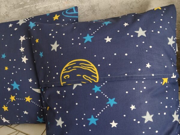 💫☪️⭐🪐Komplet 2 szt poszewki 40x40 cm kosmos gwiazdy planety granatowe 100% bawełna HandmadebyAmia