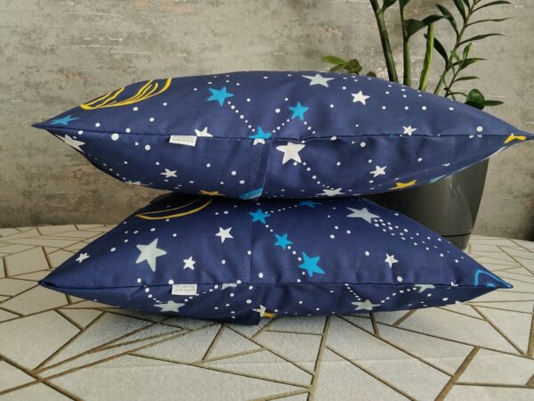 💫☪️⭐🪐Komplet 2 szt poszewki 40x40 cm kosmos gwiazdy planety granatowe 100% bawełna HandmadebyAmia