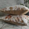 🏵️🌿Komplet 2 szt poszewki 40x40 cm kwiaty beżowe styl boho 100% bawełna HandmadebyAmia