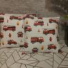 🚒🚒Komplet 2 szt poszewki 40x40 cm straż pożarna auta dziecięce 100% bawełna HandmadebyAmia