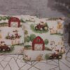 🚜🐓🌳Komplet 2 szt poszewki 40x40 cm farma traktor zwierzęta dziecięce 100% bawełna HandmadebyAmia