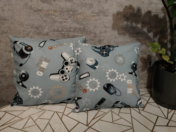 🎮🎮Komplet 2 szt poszewki 40x40 cm gaming pad konsola dla gracza 100% bawełna HandmadebyAmia