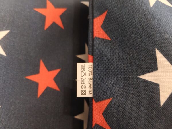 Komplet 2 szt poszewki 40x40 cm gwiazdki biało czerwone 100% bawełna HandmadebyAmia