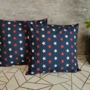 Komplet 2 szt poszewki 40x40 cm gwiazdki biało czerwone 100% bawełna HandmadebyAmia
