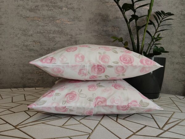 🌿🌹Komplet 2 szt poszewki 40x40 cm pastelowe róże jasne 100% bawełna HandmadebyAmia