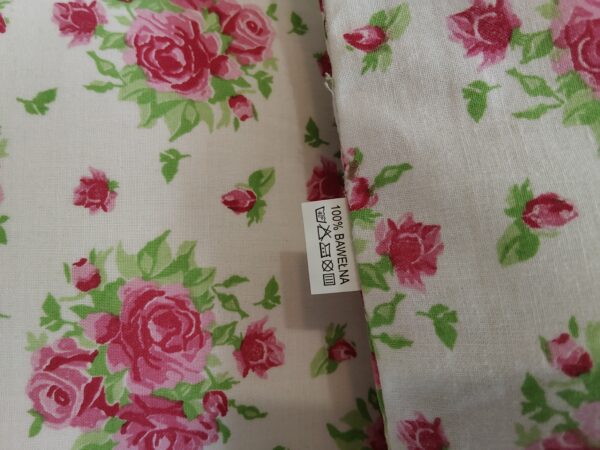 🌿🌹🌹Komplet 2 szt poszewki 40x40 cm róże vintage białe 100% bawełna HandmadebyAmia