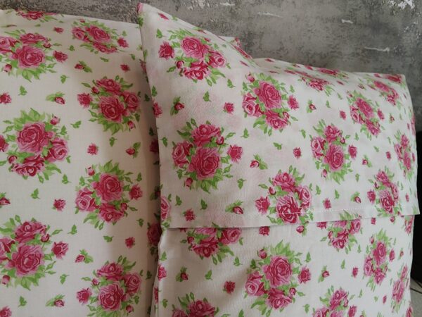🌿🌹🌹Komplet 2 szt poszewki 40x40 cm róże vintage białe 100% bawełna HandmadebyAmia