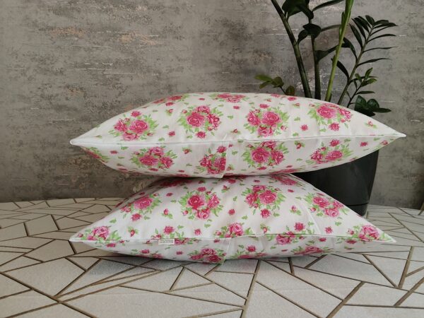 🌿🌹🌹Komplet 2 szt poszewki 40x40 cm róże vintage białe 100% bawełna HandmadebyAmia
