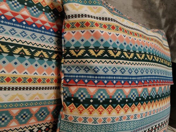 Komplet 2 szt poszewki 40x40 cm boho etno kolorowe geometryczne 100% bawełna HandmadebyAmia