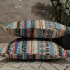 Komplet 2 szt poszewki 40x40 cm boho etno kolorowe geometryczne 100% bawełna HandmadebyAmia