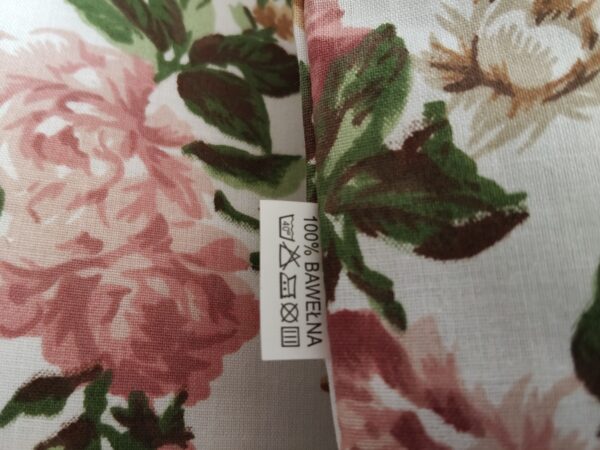 🌸🌿💮Komplet 2 szt poszewki 40x40 cm kwiaty vintage róże klasyczne 100% bawełna HandmadebyAmia