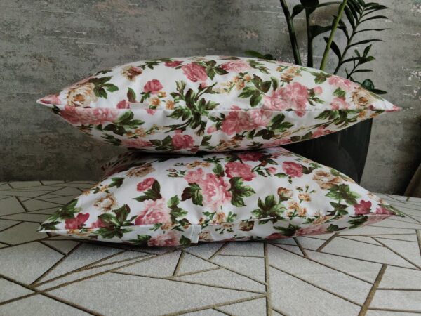 🌸🌿💮Komplet 2 szt poszewki 40x40 cm kwiaty vintage róże klasyczne 100% bawełna HandmadebyAmia