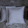 Komplet 2 szt poszewki 40x40 cm białe z koronką eleganckie boho 100% bawełna HandmadebyAmia