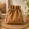 Woreczek bawełniany dwustronny 24x23 cm,  w kwiaty, wielofunkcyjny – Handmade by Amia