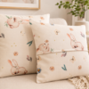 Poszewki 40x40 bawełna – leśne zwierzątka królik jeż | HandmadebyAmia