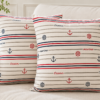 Poszewki 2 szt 40x40 styl marynistyczny paski kotwice bawełna HandmadebyAmia