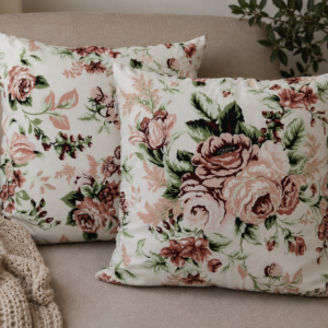 2 szt poszewki 40x40 kwiaty vintage róże bawełna HandmadebyAmia