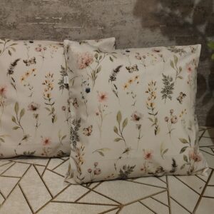 oplus_0 Poszewki 40x40 bawełna – kwiaty polne boho motyle | HandmadebyAmia