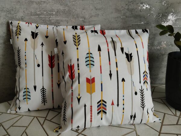 2 szt poszewki 40x40 cm strzałki boho etniczne bawełna HandmadebyAmia