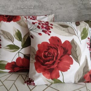 Poszewki 2szt 40x40 cm czerwone róże bawełna 100%  I HandmadebyAmia