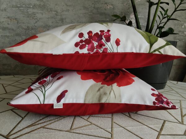 Poszewki 2szt 40x40 cm czerwone róże bawełna 100%  I HandmadebyAmia