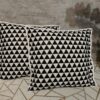 oplus_0 Poszewki 2 szt 40x40 cm czarno białe trójkąty z białą lamówką bawełna HandmadebyAmia