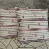 oplus_0 Poszewki 2 szt 40x40 styl marynistyczny paski kotwice bawełna HandmadebyAmia