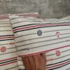 oplus_0 Poszewki 2 szt 40x40 styl marynistyczny paski kotwice bawełna HandmadebyAmia