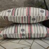 oplus_0 Poszewki 2 szt 40x40 styl marynistyczny paski kotwice bawełna HandmadebyAmia
