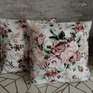 2 szt poszewki 40x40 kwiaty vintage róże bawełna HandmadebyAmia