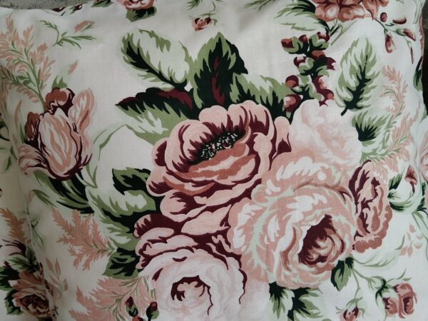 oplus_0 2 szt poszewki 40x40 kwiaty vintage róże bawełna HandmadebyAmia